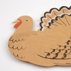 Meri Meri Thanksgiving Turkey Shaped Paper Napkins 16 Pack