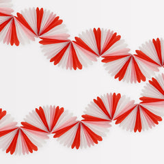 Christmas Candy Cane Stripe Honeycomb Garland