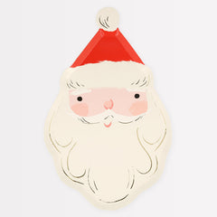 Jolly Christmas Santa Plates 8pk.