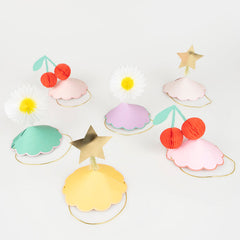 Happy Icons Party Hats (x 6) S4056 - Pretty Day