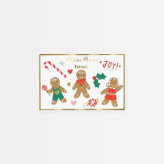 Christmas Gingerbread Temporary Tattoos