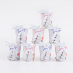 Honeycomb Bunny Easter Cups 8pk.