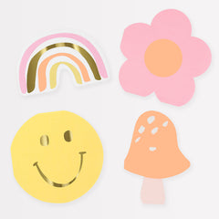 Happy Face Icons Shaped Napkins (x 16) S4052 - Pretty Day