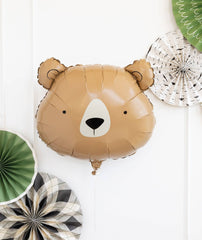 Adventure Bear Shaped Mylar Balloon - Pretty Day