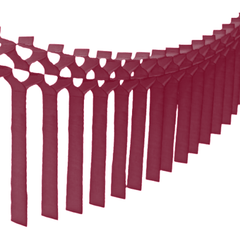 Maroon 12 Ft Tissue Macrame Garland - Pretty Day