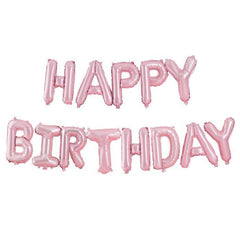 Air Fill Only Matte Pink Happy Birthday Balloon Bunting S7013 - Pretty Day