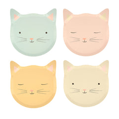 Pastel Cat Party Plates 8pk S3082 - Pretty Day