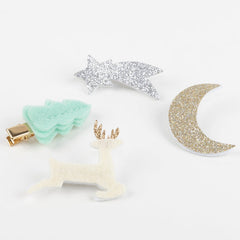 Felt & Glitter Holiday Icon Hair Clips M1066 - Pretty Day