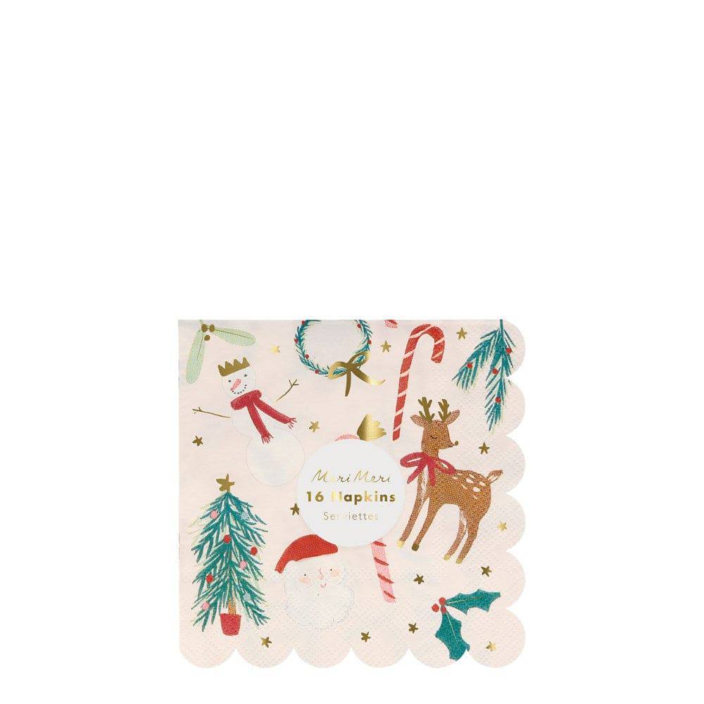 Meri Meri Christmas Small Napkins - 16 Pack M1127 | Pretty Day