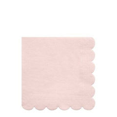 Large Pastel Pink Scalloped Edge Napkins S3004 S3015 - Pretty Day