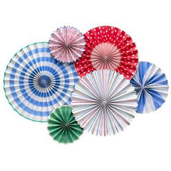 Oui Party Birthday Party Fans - 6 fans S4112 - Pretty Day