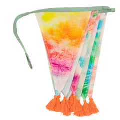 Tie Dye Rainbow Fabric Bunting - 10ft S5056 - Pretty Day